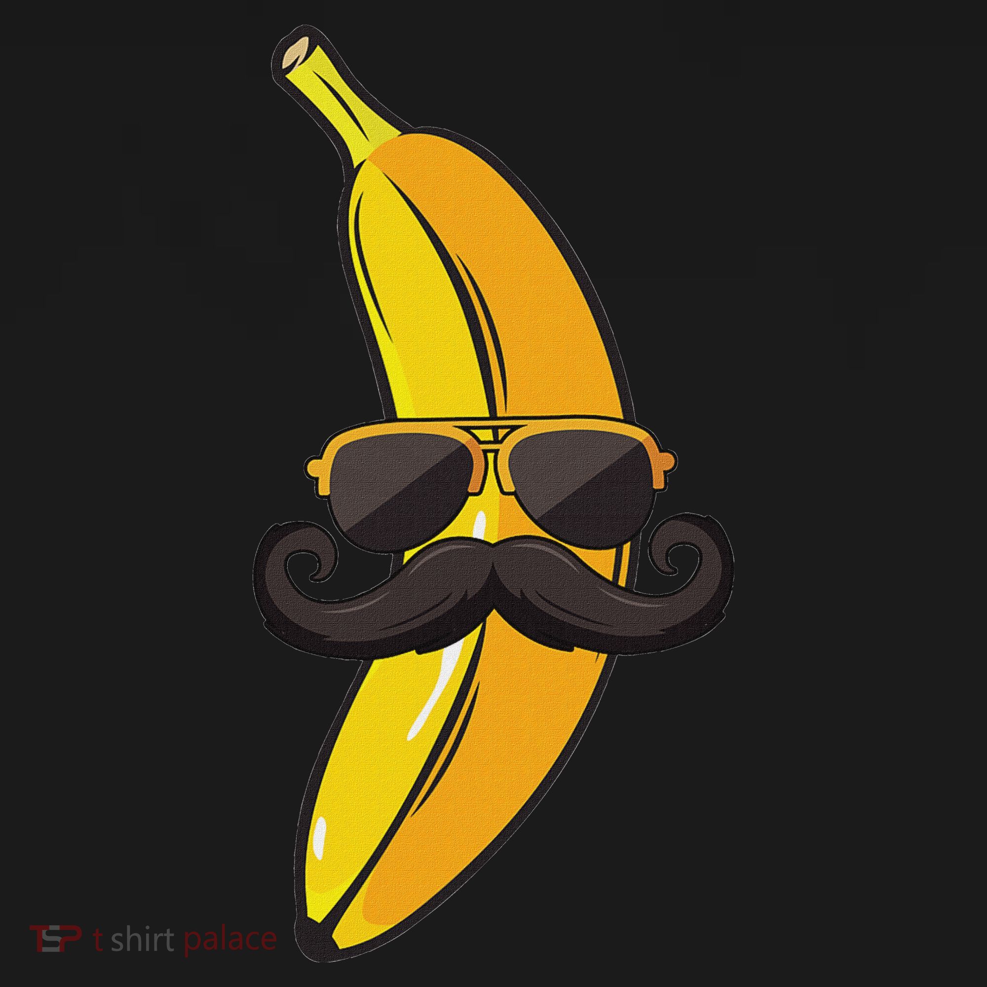 Banana Mustache Sunglasses Face Funny Fruit Cool Banana T-Shirt