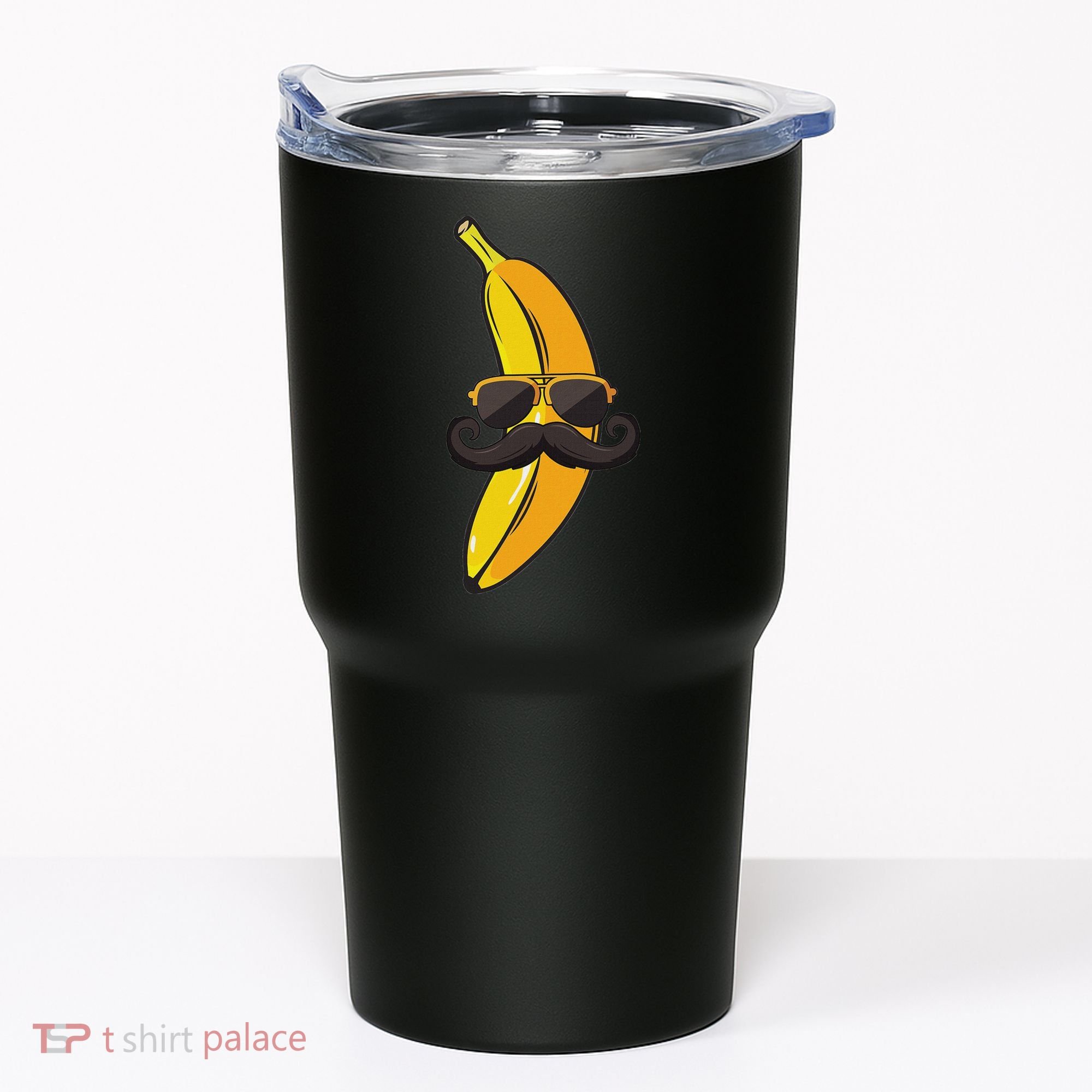 Banana Mustache Sunglasses Face Funny Fruit Cool Banana Tumbler