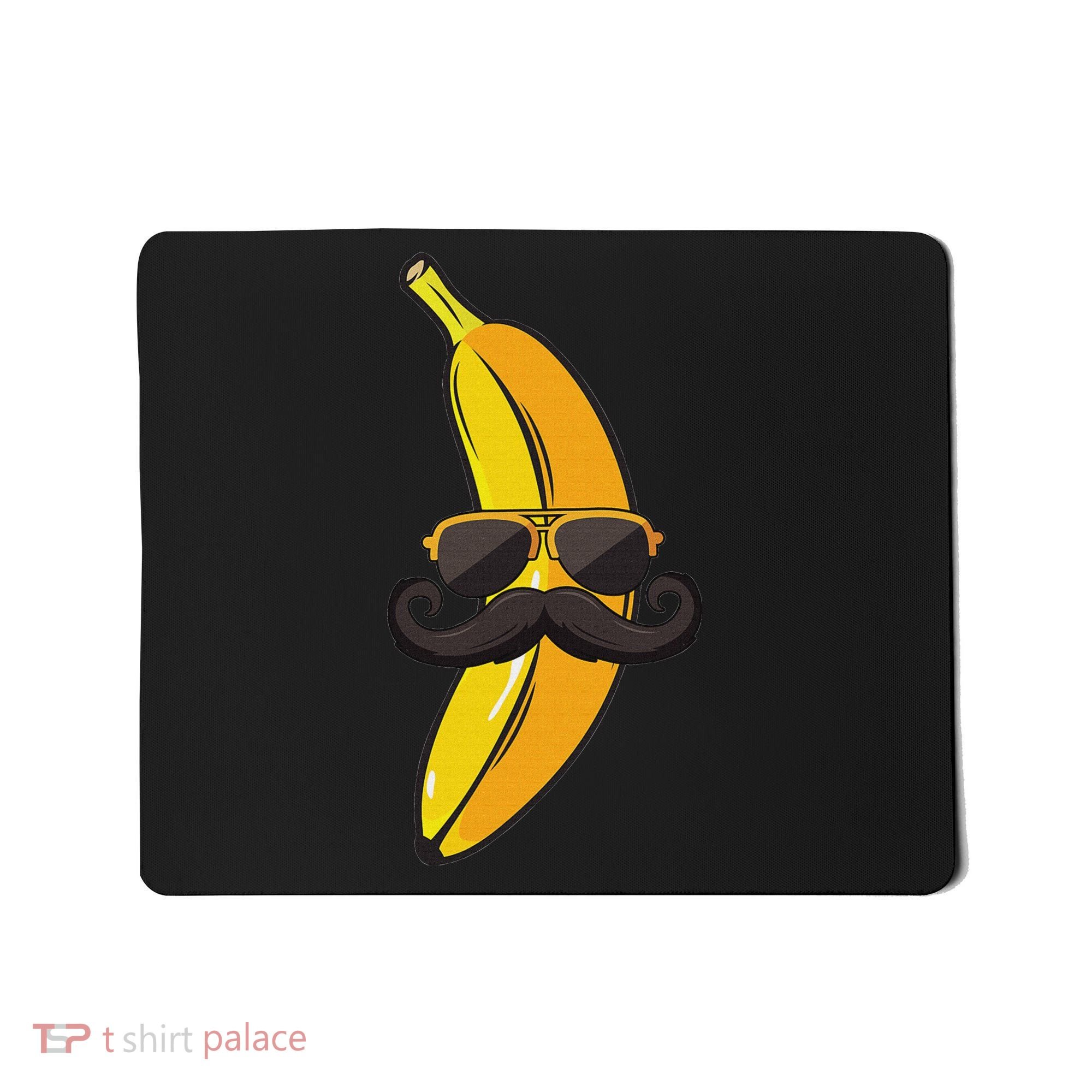 Banana Mustache Sunglasses Face Funny Fruit Cool Banana Mousepad