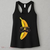 Banana Mustache Sunglasses Face Funny Fruit Cool Banana Women's Tank Top thumb 3