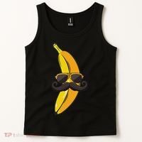 Banana Mustache Sunglasses Face Funny Fruit Cool Banana Tank Top thumb 2