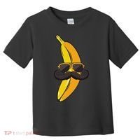 Banana Mustache Sunglasses Face Funny Fruit Cool Banana Toddler T-Shirt thumb 0