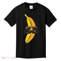 Banana Mustache Sunglasses Face Funny Fruit Cool Banana Kids T-Shirt thumb 0