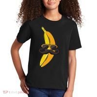 Banana Mustache Sunglasses Face Funny Fruit Cool Banana Kids T-Shirt thumb 2