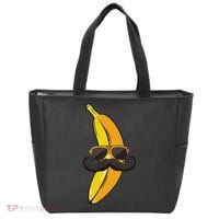 Banana Mustache Sunglasses Face Funny Fruit Cool Banana Tote Bag thumb 0
