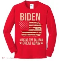 Biden Making The Taliban Great Again Kids Long Sleeve Shirt thumb 0