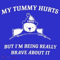 Bear My Tummy Hurts But IM Being Really Brave About It Kids Sweatshirt thumb 2