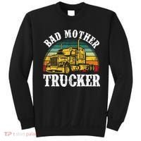 Bad Mother Trucker Gift Truck Driver Gag Sweatshirt thumb 0