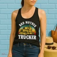 Bad Mother Trucker Gift Truck Driver Gag Women's Tank Top thumb 2