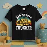 Bad Mother Trucker Gift Truck Driver Gag Toddler T-Shirt thumb 3