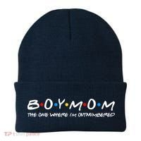 Boy Mom The One Where I'm Outnumbered Beanie thumb 0