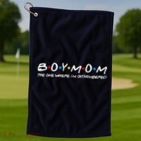 Boy Mom The One Where I'm Outnumbered Golf Towel thumb 1