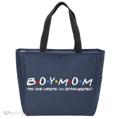 Boy Mom The One Where I'm Outnumbered Tote Bag