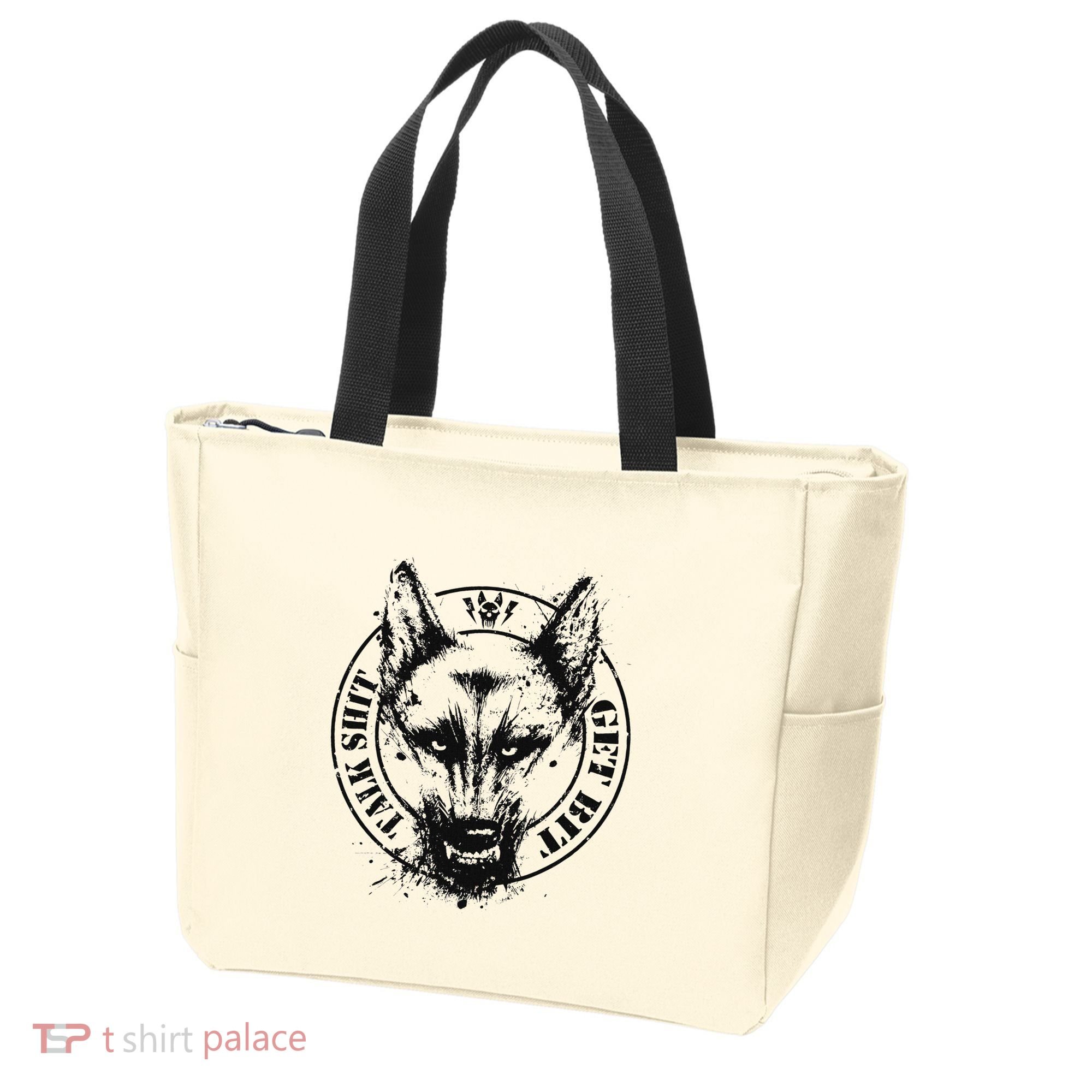 Belgian Malinois Talk Shit Get Bit Tote Bag
