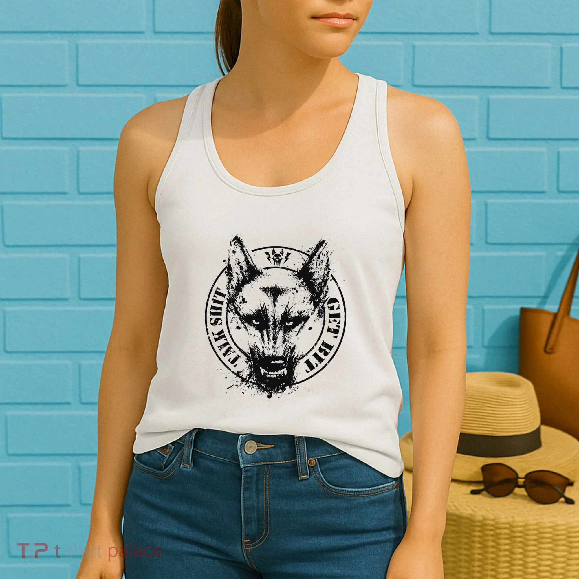 Belgian Malinois Talk Shit Get Bit Women's Tank Top