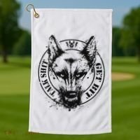 Belgian Malinois Talk Shit Get Bit Golf Towel thumb 1