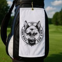 Belgian Malinois Talk Shit Get Bit Golf Towel thumb 2