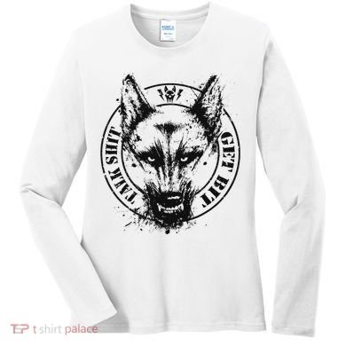 Belgian Malinois Talk Shit Get Bit Women's Long Sleeve Shirt