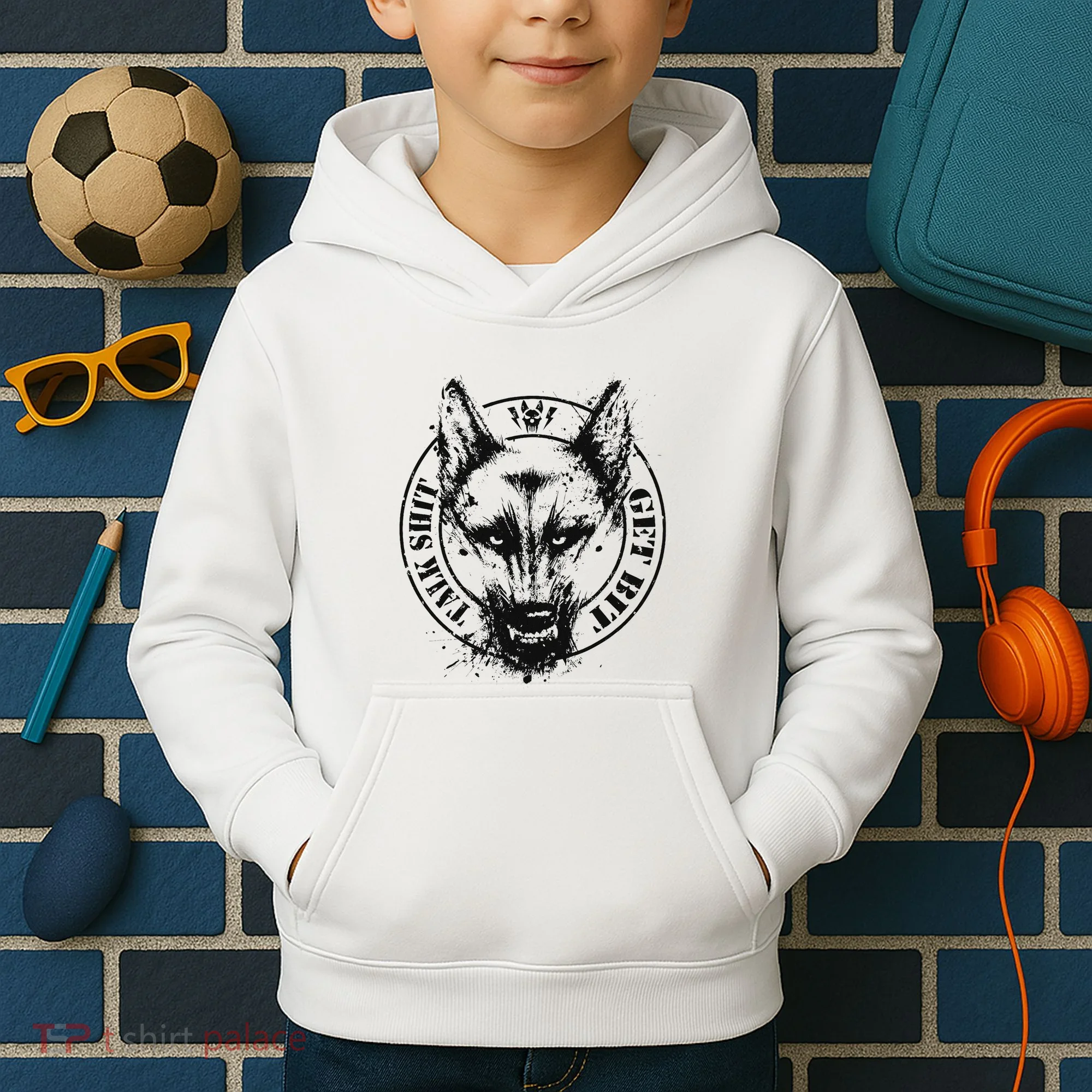Belgian Malinois Talk Shit Get Bit Kids Hoodie