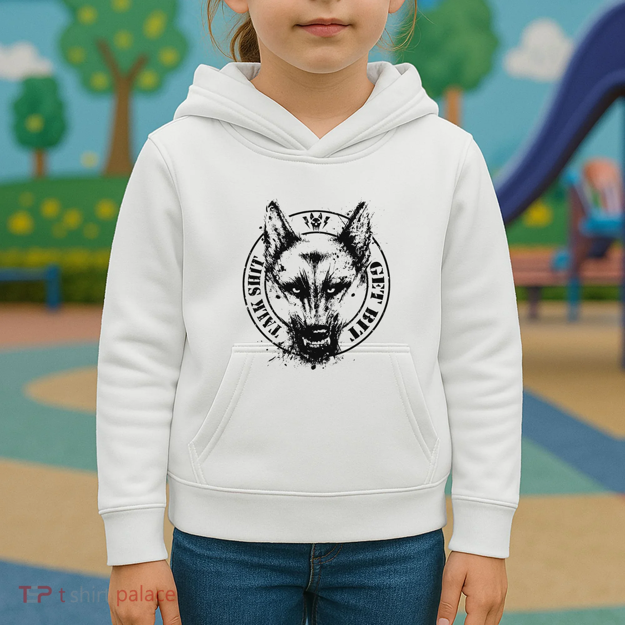 Belgian Malinois Talk Shit Get Bit Kids Hoodie