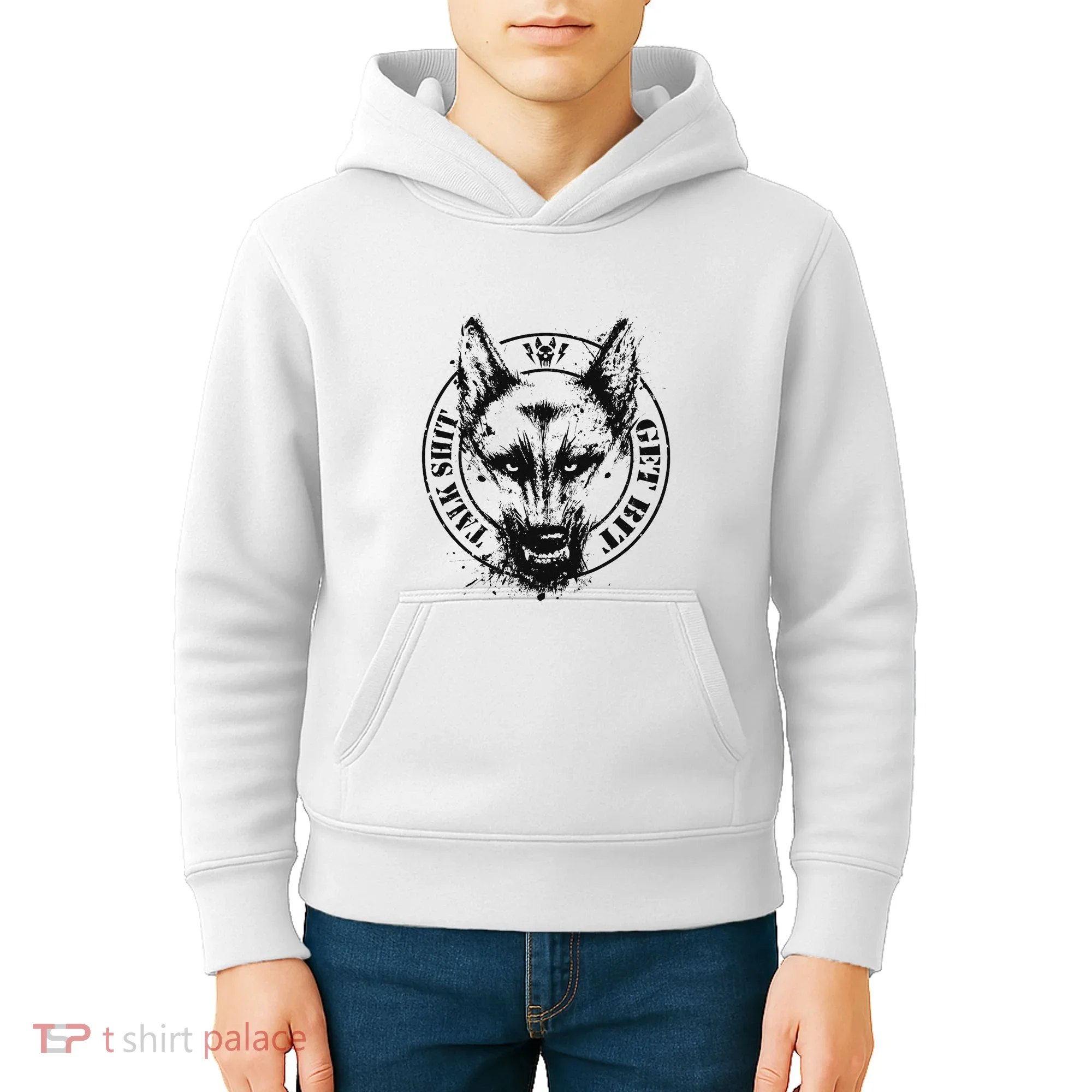 Belgian Malinois Talk Shit Get Bit Kids Hoodie