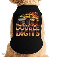 Birthday Monster Truck Bruh Im Double Digits 10 Year Old Doggie Tank thumb 0
