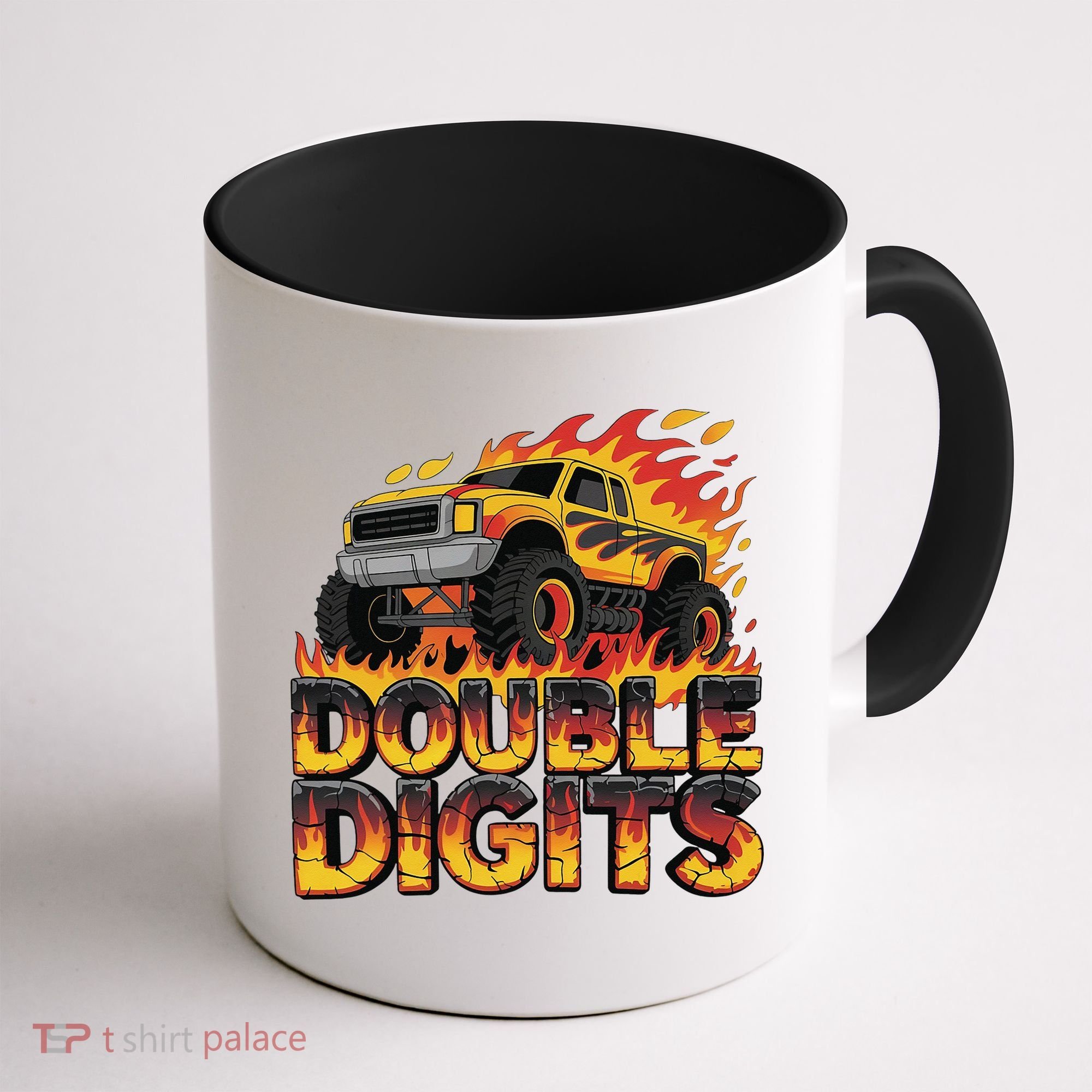 Birthday Monster Truck Bruh Im Double Digits 10 Year Old Coffee Mug