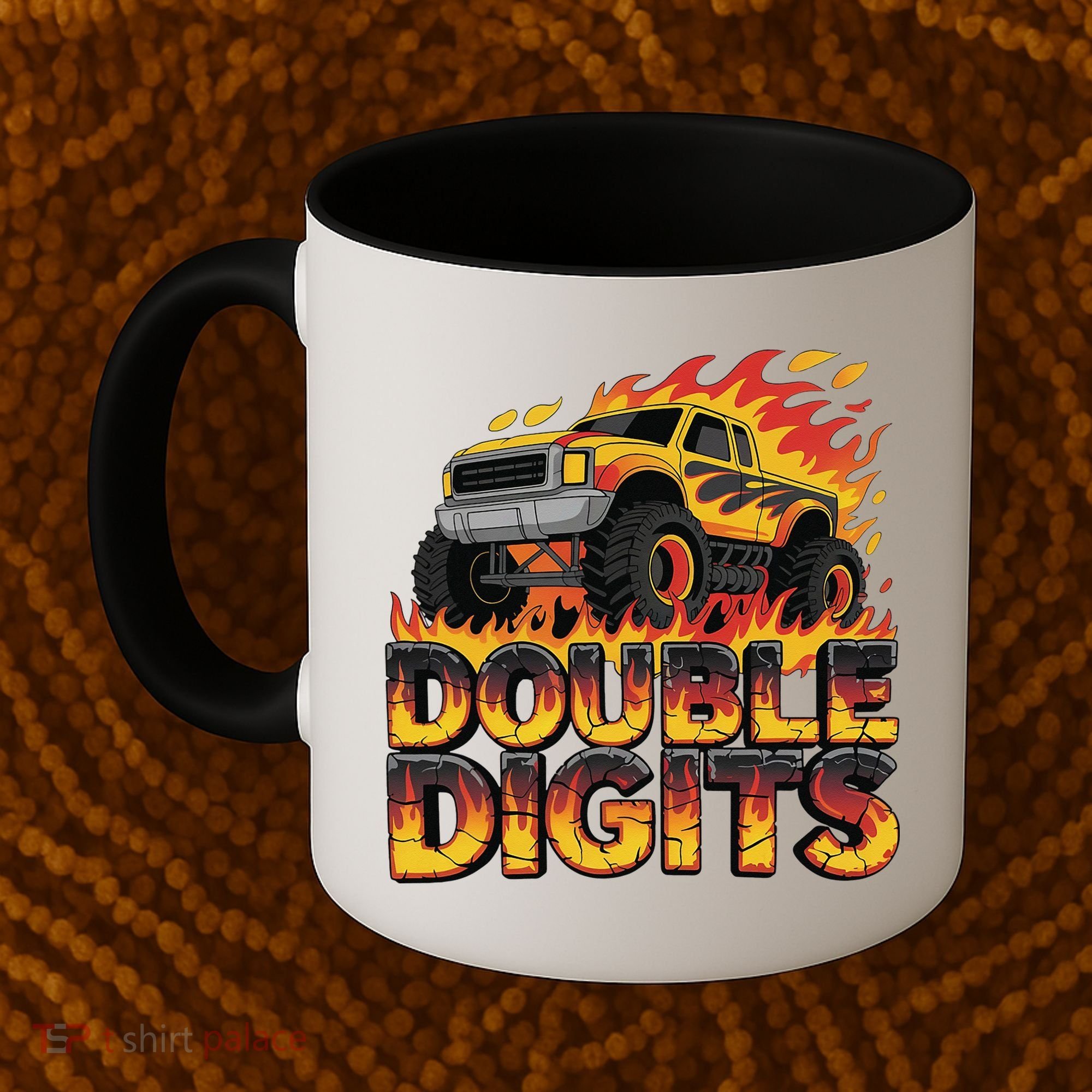 Birthday Monster Truck Bruh Im Double Digits 10 Year Old Coffee Mug