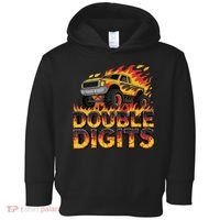 Birthday Monster Truck Bruh Im Double Digits 10 Year Old Toddler Hoodie thumb 0