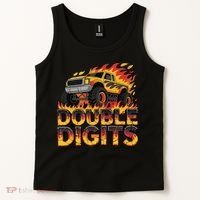 Birthday Monster Truck Bruh Im Double Digits 10 Year Old Tank Top thumb 2