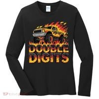 Birthday Monster Truck Bruh Im Double Digits 10 Year Old Women's Long Sleeve Shirt thumb 0