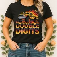 Birthday Monster Truck Bruh Im Double Digits 10 Year Old Women's T-Shirt thumb 2