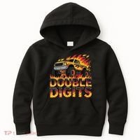 Birthday Monster Truck Bruh Im Double Digits 10 Year Old Kids Hoodie thumb 0