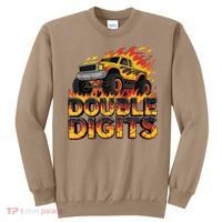 Birthday Monster Truck Bruh Im Double Digits 10 Year Old Sweatshirt thumb 0
