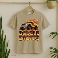 Birthday Monster Truck Bruh Im Double Digits 10 Year Old T-Shirt thumb 2