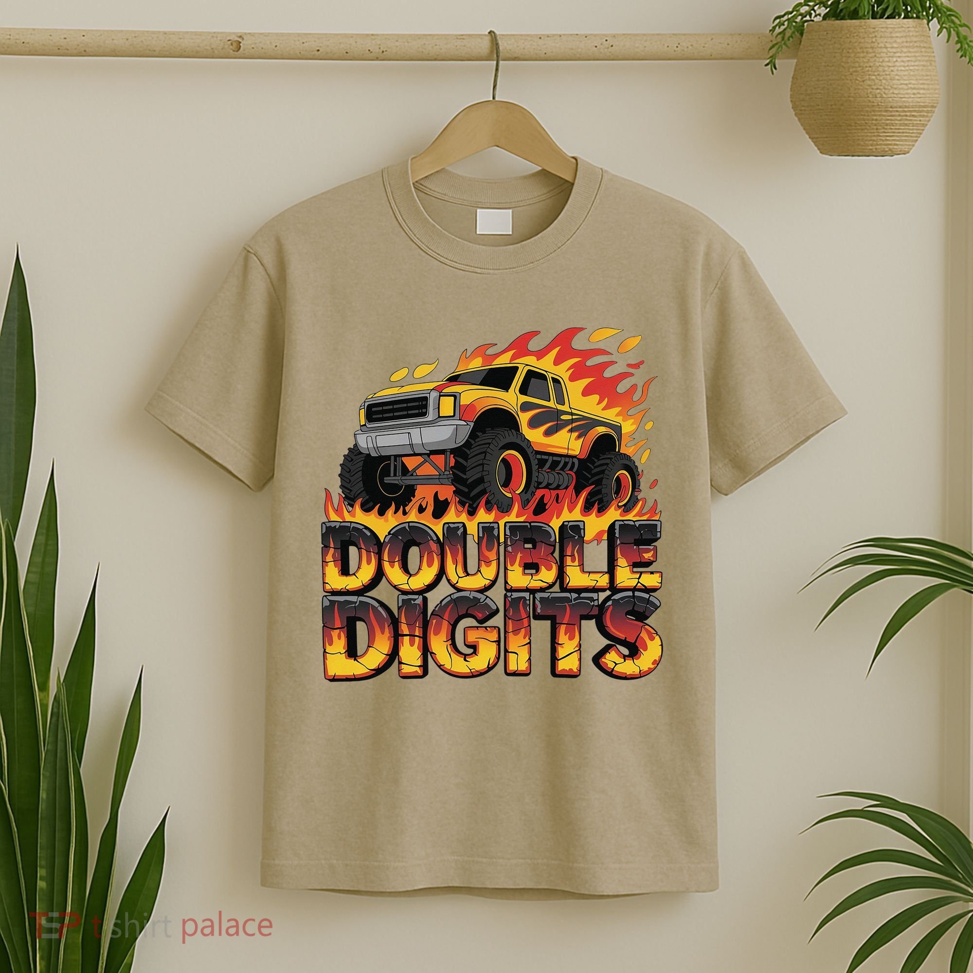 Birthday Monster Truck Bruh Im Double Digits 10 Year Old T-Shirt