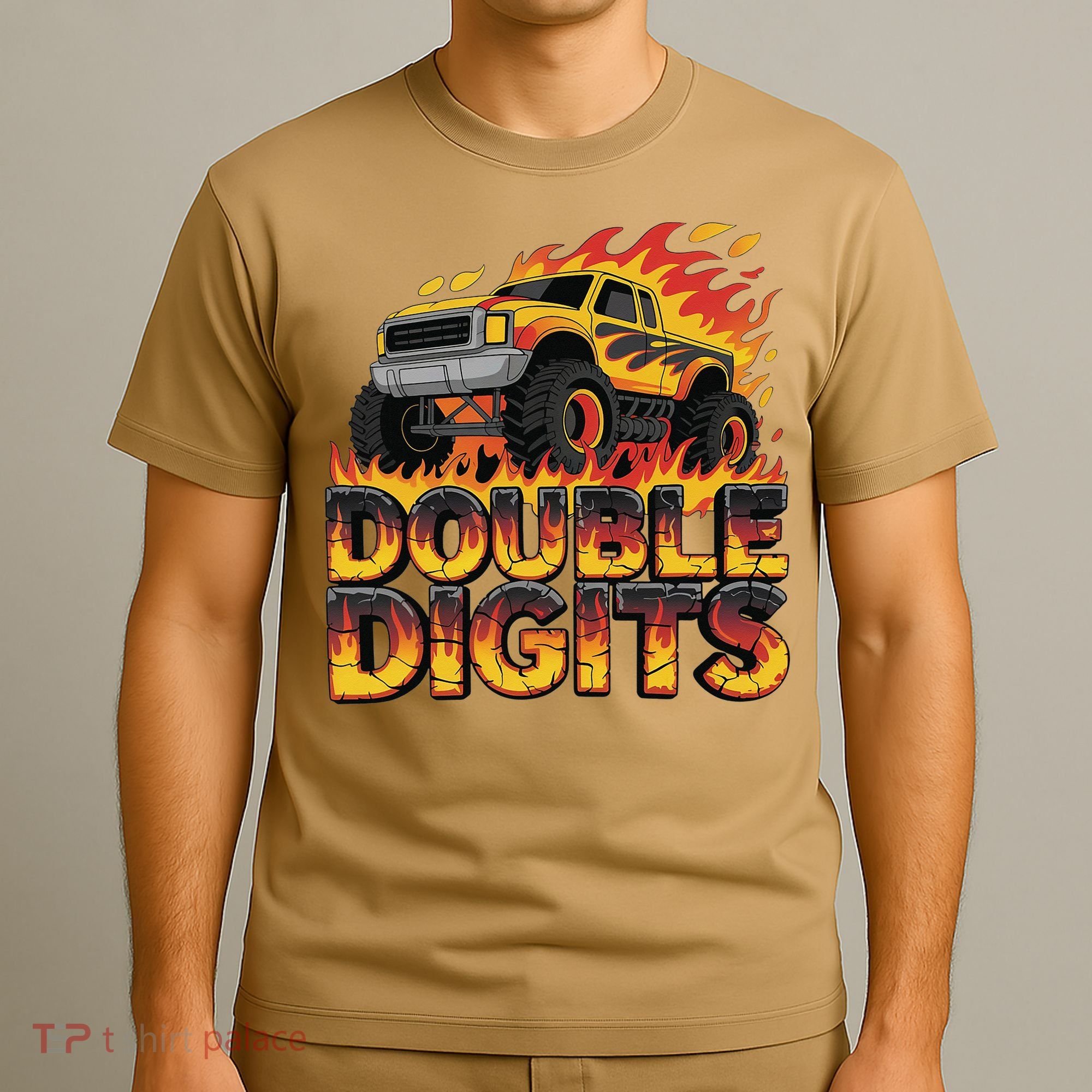 Birthday Monster Truck Bruh Im Double Digits 10 Year Old T-Shirt