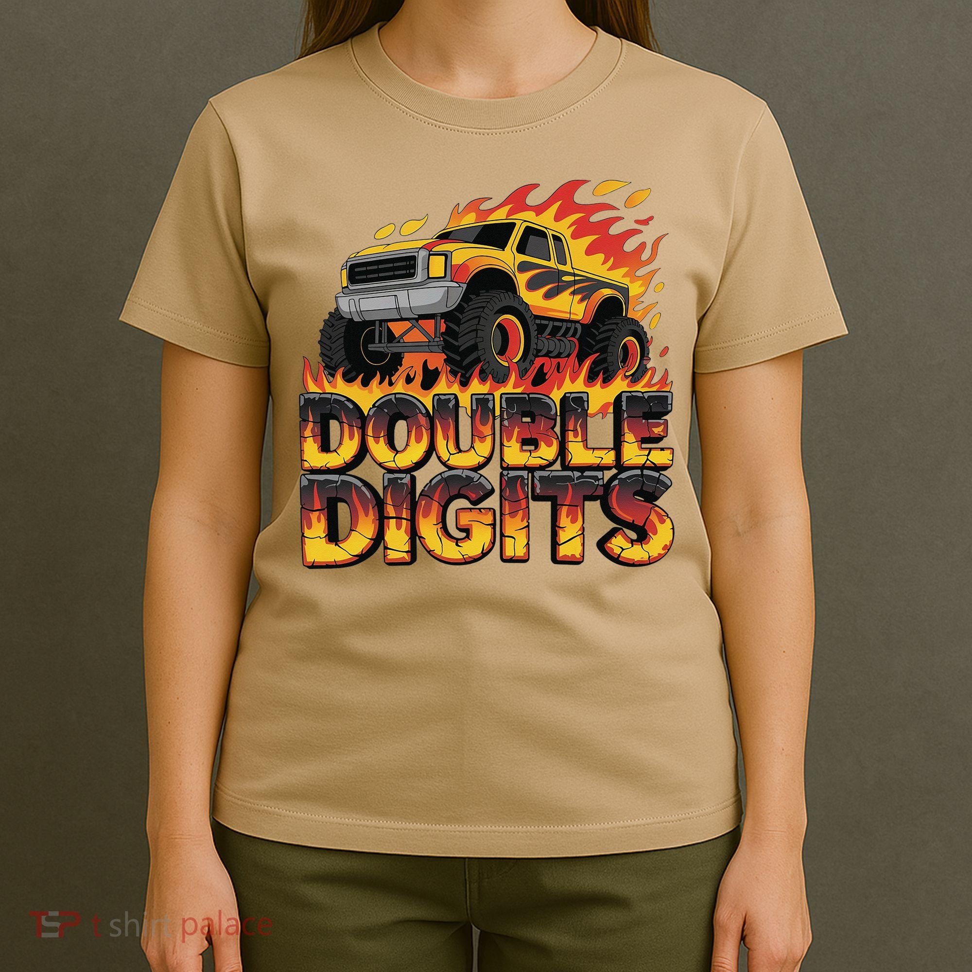 Birthday Monster Truck Bruh Im Double Digits 10 Year Old T-Shirt