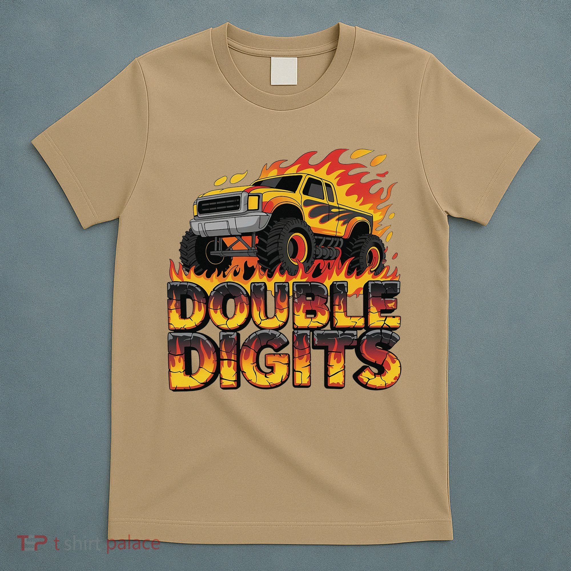 Birthday Monster Truck Bruh Im Double Digits 10 Year Old T-Shirt