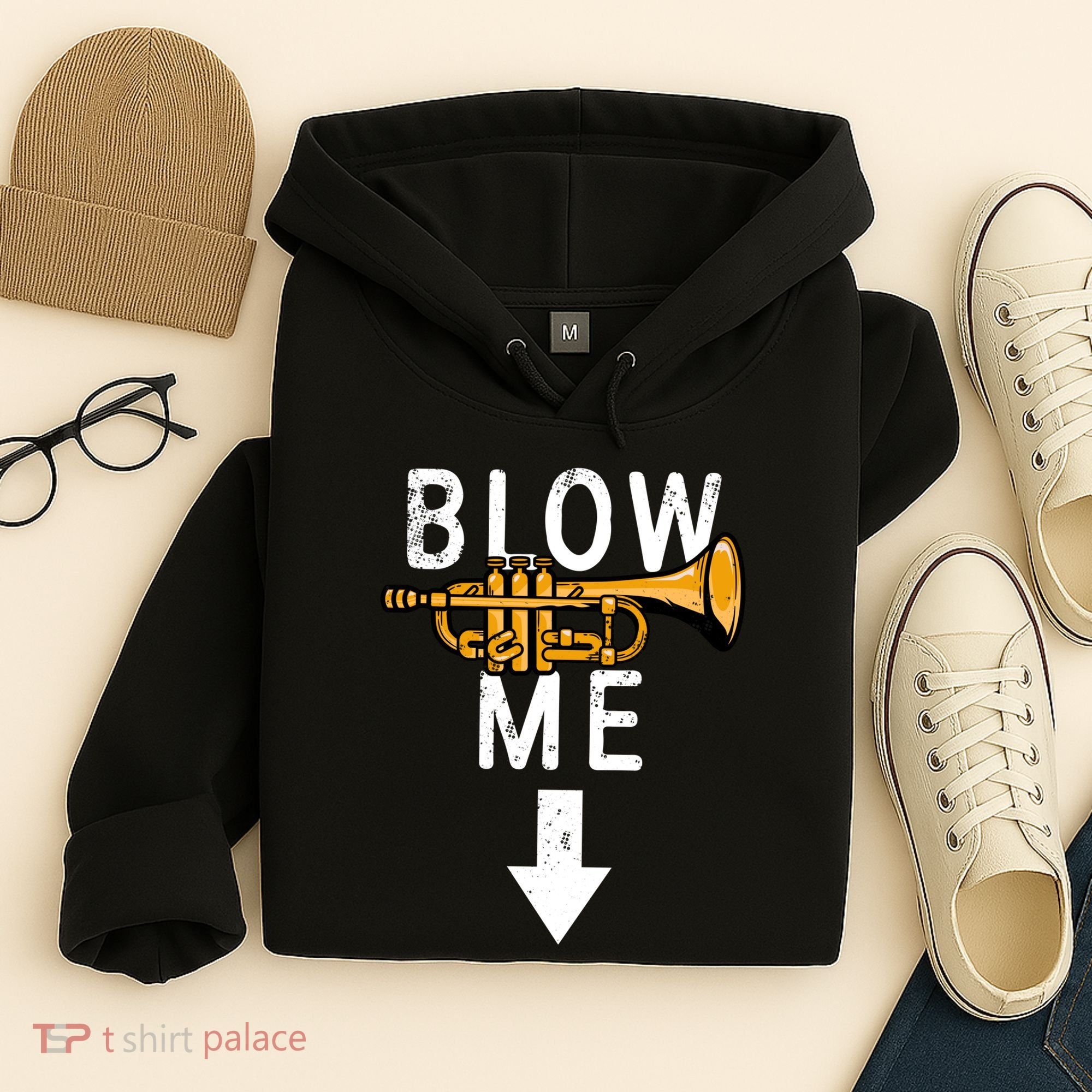 Blow Me Trumpet Funny Gift Hoodie