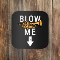 Blow Me Trumpet Funny Gift Coaster thumb 0