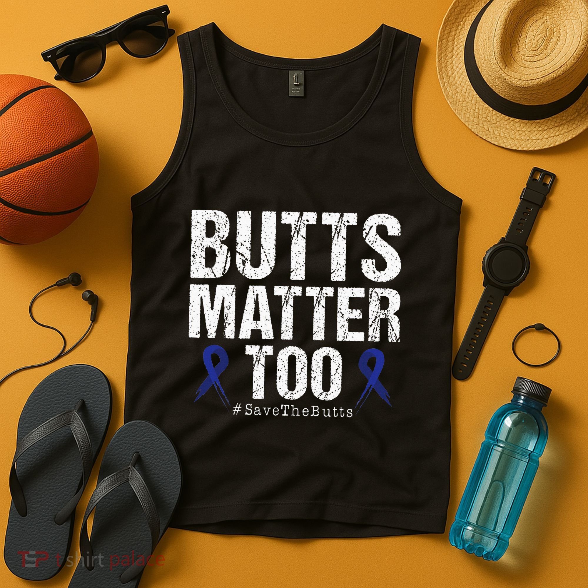 Butts Matter Too Save The Butts Colon Cancer Awareness Tank Top