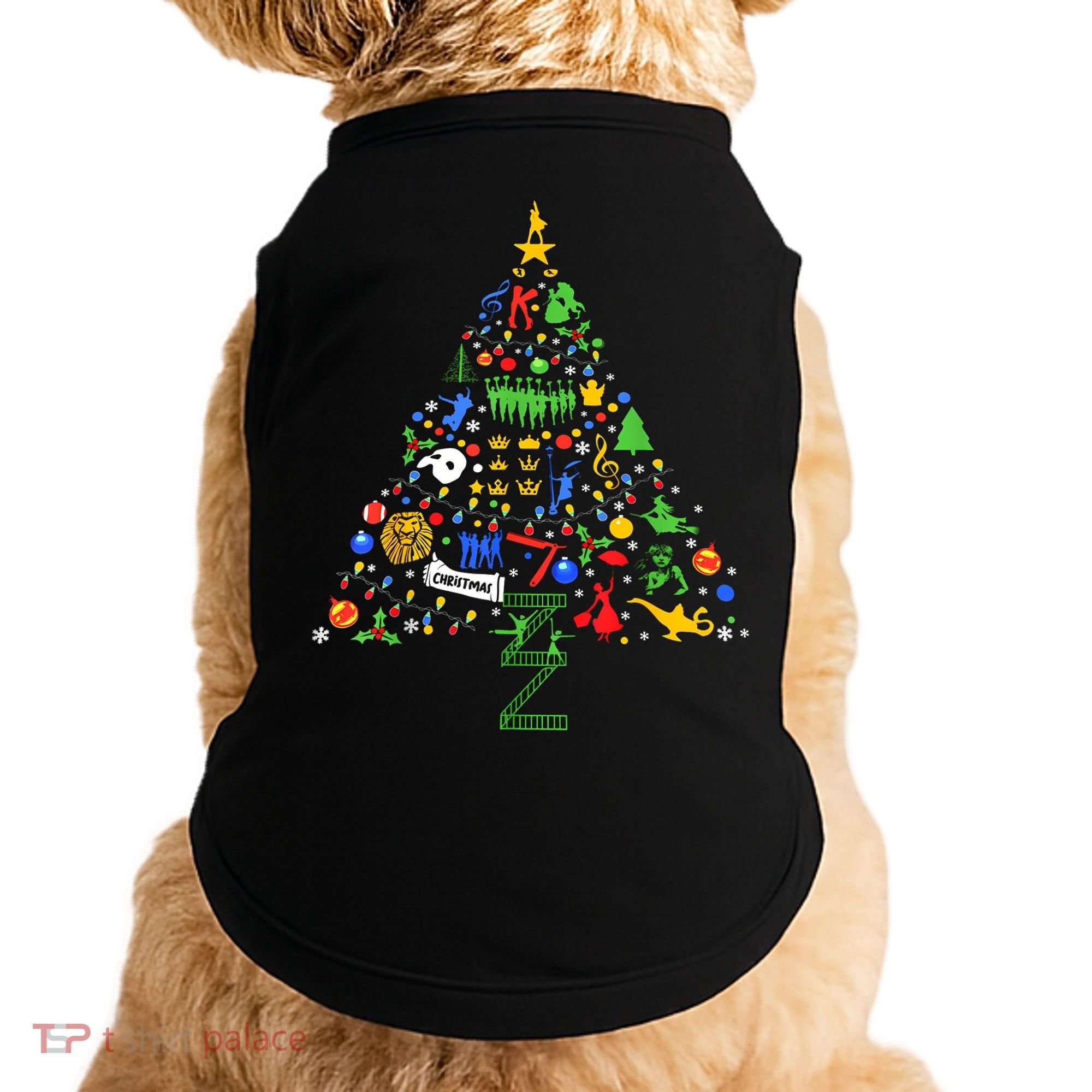 Broadway Musical Theatre Christmas Tree Doggie Tank