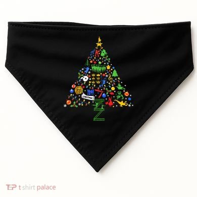 Broadway Musical Theatre Christmas Tree USA-Made Doggie Bandana
