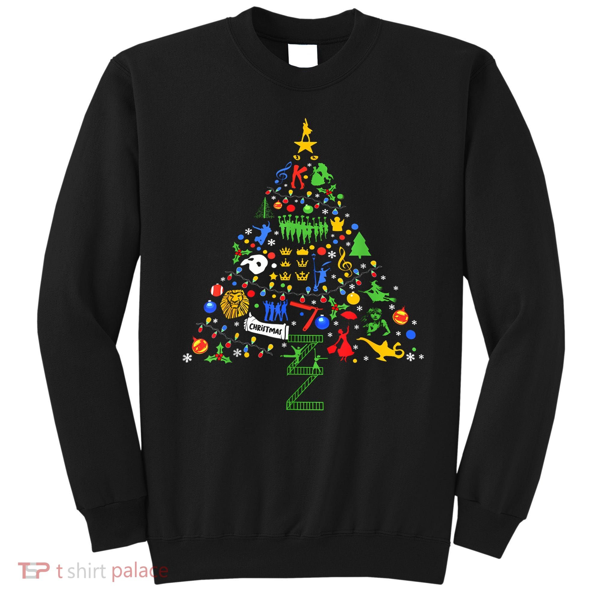 Broadway Musical Theatre Christmas Tree Sweatshirt
