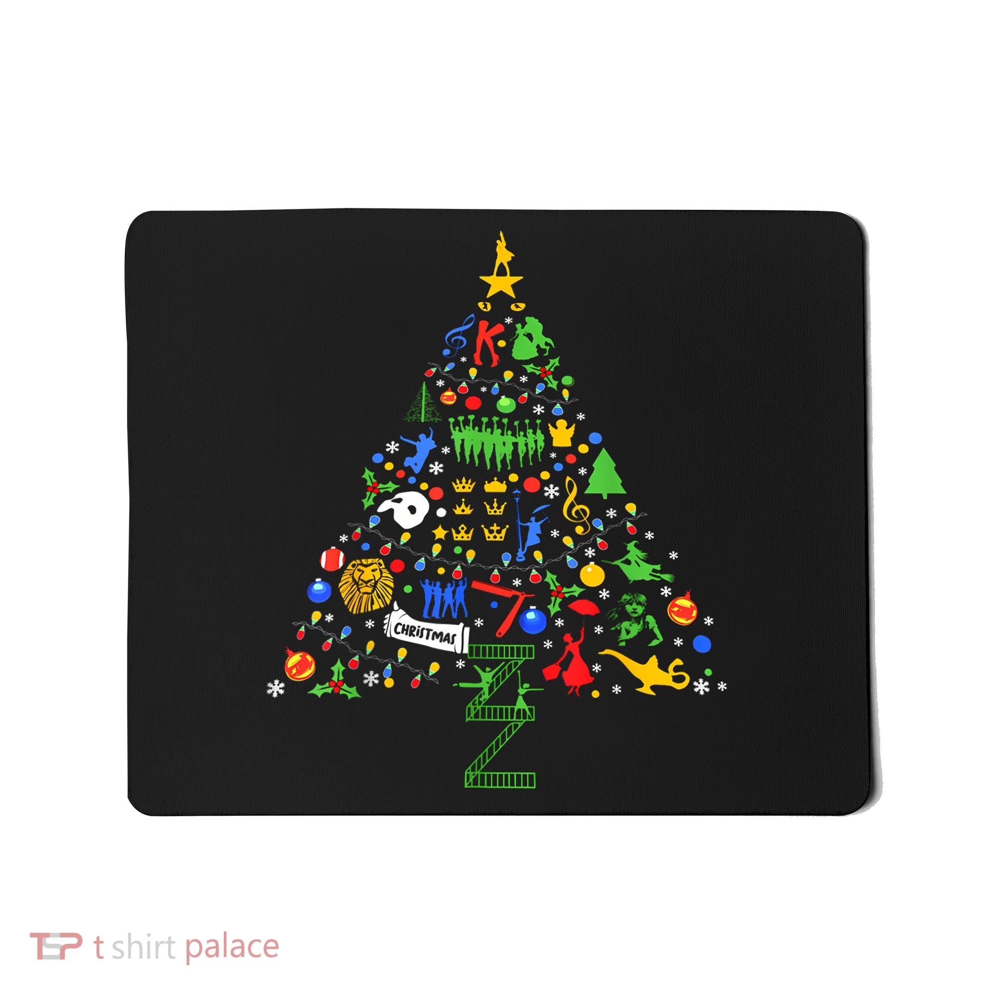 Broadway Musical Theatre Christmas Tree Mousepad