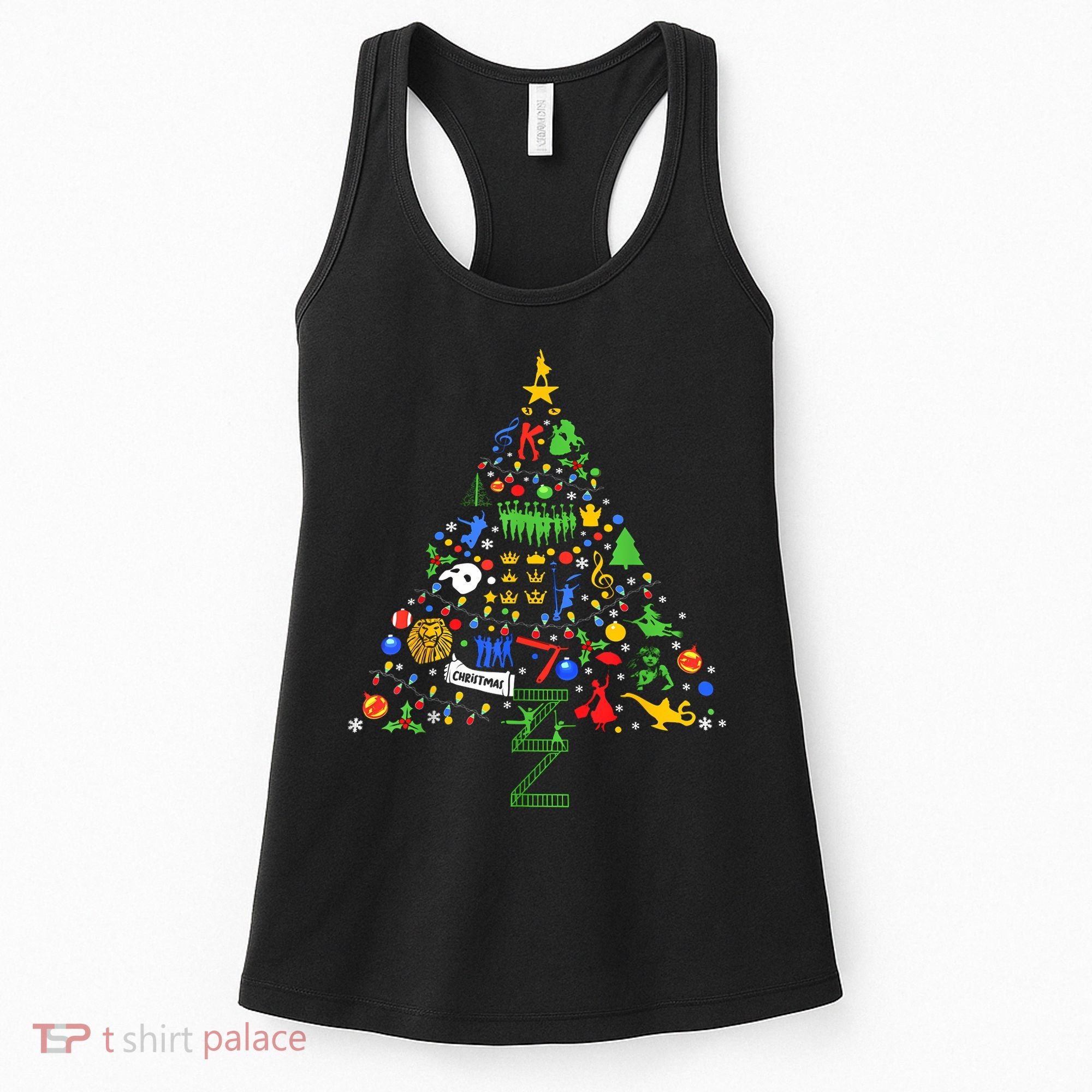 Broadway Musical Theatre Christmas Tree Women's Tank Top