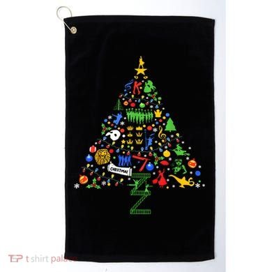 Broadway Musical Theatre Christmas Tree Golf Towel