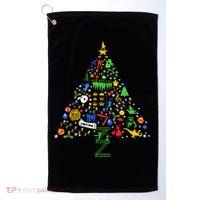 Broadway Musical Theatre Christmas Tree Golf Towel thumb 0