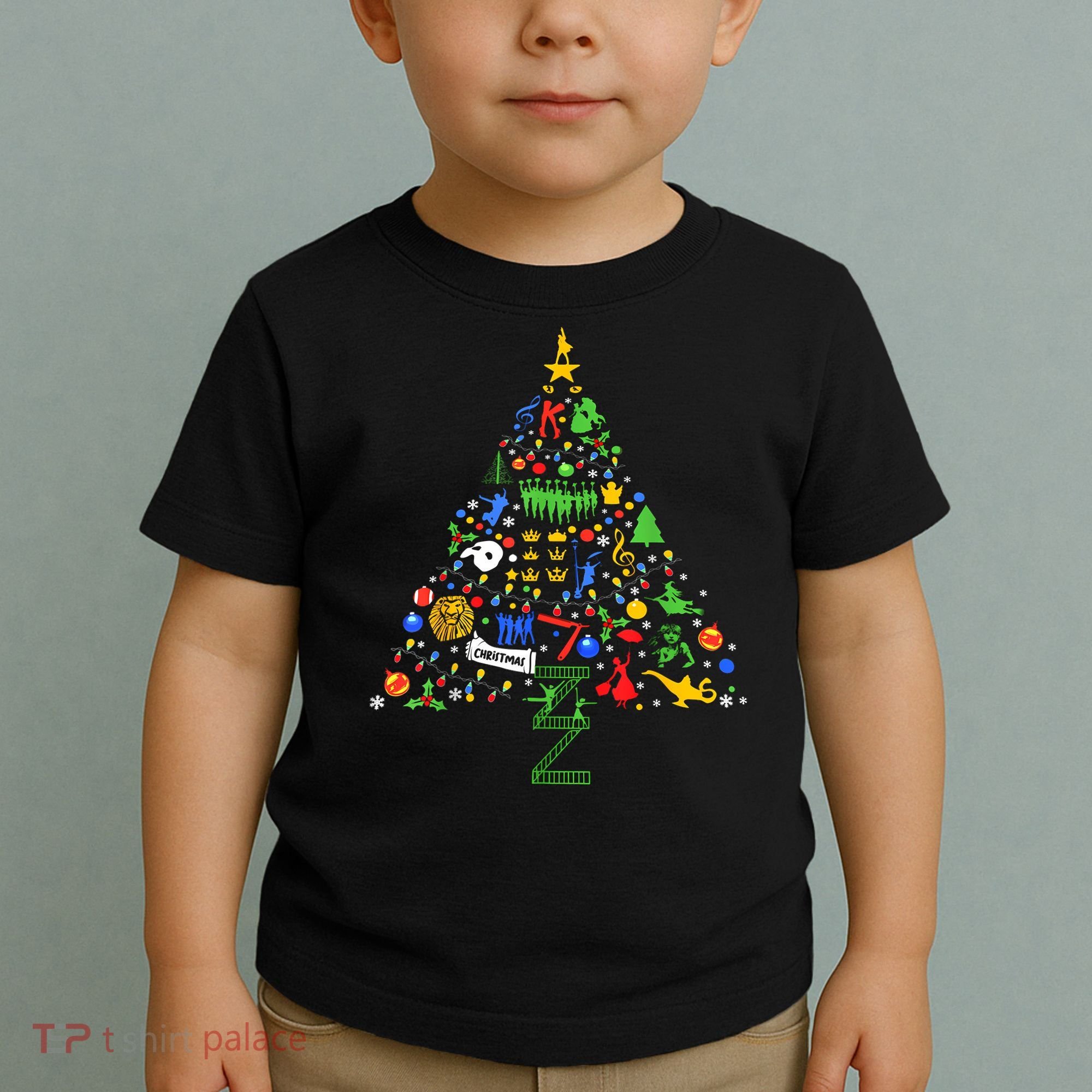 Broadway Musical Theatre Christmas Tree Toddler T-Shirt